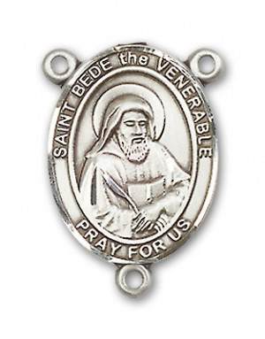 St. Bede the Venerable Sterling Silver Rosary Centerpiece - Sterling ...
