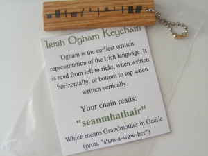 Irish Ogham Keychain 