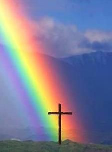 The rainbow and the cross both point to God's Promises to us. More