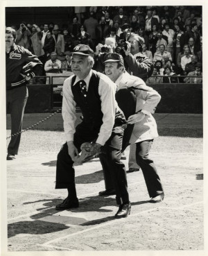 View of Coleman A. Young, mayor of Detroit, and weatherman Sonny ...