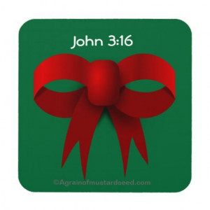 Red Christmas Ribbon Agrainofmustardseed.com Drink Coasters ...