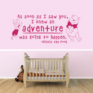 Bedroom, Inspiring Nursery Wall Decals Winnie The Pooh Quotes With ...
