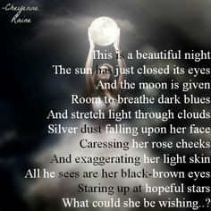 moon girl dress clouds love beautiful night dark light bright sky ...