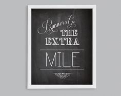11x14 Go the Extra Mile - Chalkboard Inspirational Quote Art - Cross ...