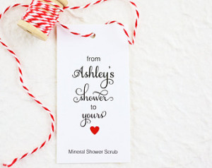 Bridal Shower Favor Tags, Personali zed Favor Tags, Shower Gift Tags ...