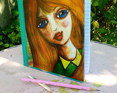 ... Girl - Mixed Media - Folk Art Girl - Inspirational Quotes - Amy