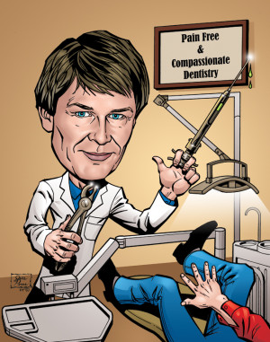 50th birthday gift dentist caricature poster the above caricature was ...