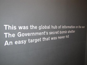 Appropriate quote re Churchill war rooms