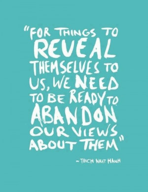 For things to reveal themselves