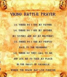 Viking Warrior Runes Viking prayer (13th warrior)