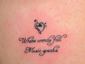 for women music quotes cool music love tattoo with quotes and music ...