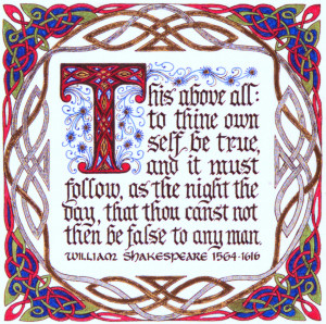 This above all: to thine own self be true