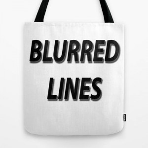 Blurred Lines Tote Bag by RQ Designs (Retro Quotes) - $22.00