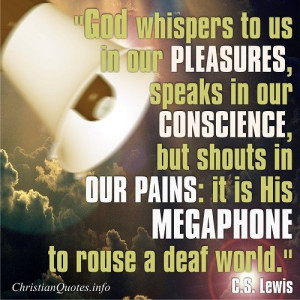 God Whispers - C.S. Lewis quote