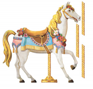 Home Kids Decals Girls Decals More Girls Decals Carousel Horse ...