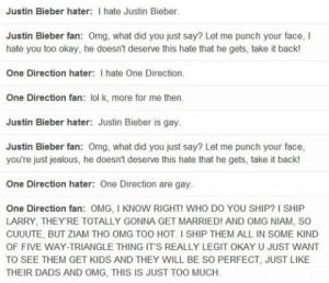 Different reactions to hate - Beliebers & Directioners - one-direction ...