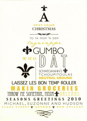 New Orleans Christmas tree card