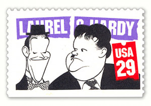 Image of Laurel and Hardy Stamp Issued