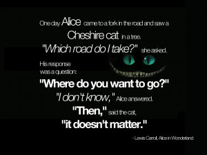 One day Alice came to a fork in the road and Saw a Cheshire cat in a ...