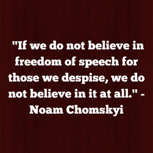 Noam Chompski Quote on the 1st Amendment by icu8124me
