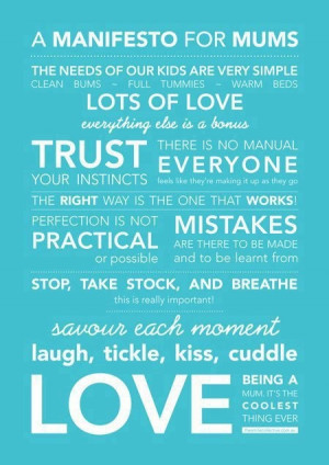 Love it! ‘A Manifesto for Mums’