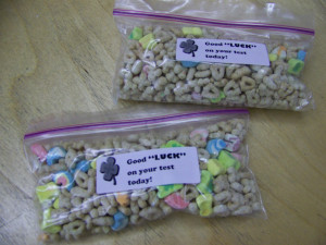 For the ARMT Math test, the students had a bag of Lucky Charms at ...