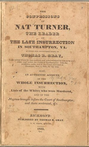 THE CONFESSIONS OF NAT TURNER,