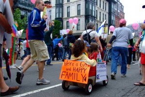 ... to three decades of research kids of gay parents are doing just fine