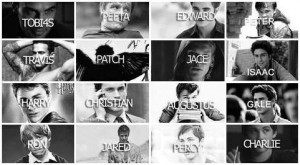 augustus waters, charlie, christian, divergent, edward cullen, gale ...