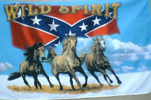 wild spirit confederate horses flag 3x5ft wild spirit confederate ...