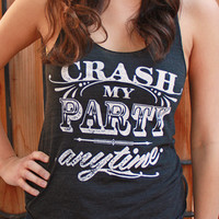 Luke Bryan inspired Crash my Party Racerback Tank Top | Country Music