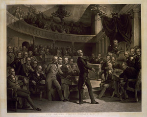 Senator Henry Clay speaking about the Compromise of 1850 in the Old ...