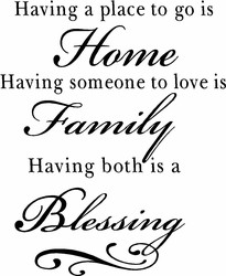 Family Blessing Wall Quote Decal