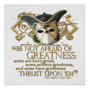Twelfth Night Quote (Gold Version) Print