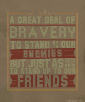 Harry potter, quotes, sayings, bravery, enemies, friends