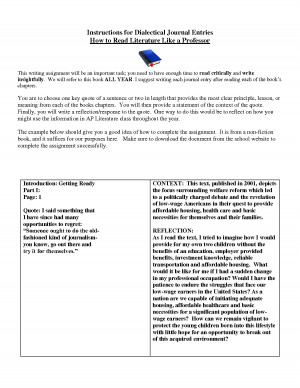 dialectical journal example