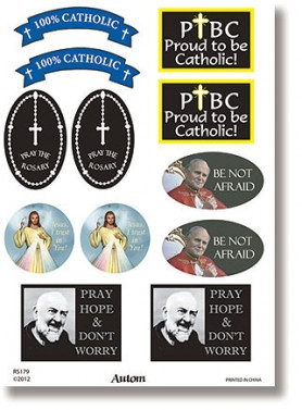 Catholic Sayings Religious Stickers