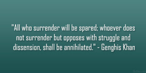 All who surrender will be spared; whoever does not surrender but ...