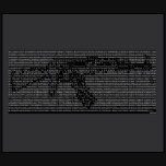 AK-47 ASCII art with bible quote encryption