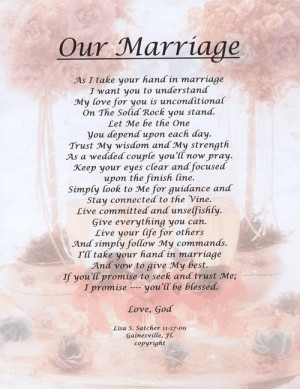 ... | ... Original Inspirational Christian Poetry - Poems - Our Marriage