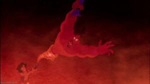 Using his cleverness, Aladdin tricks Jafar into becoming agenie. Jafar ...