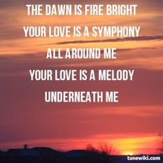 Lyric Art of Your Love Is A Song by Switchfoot