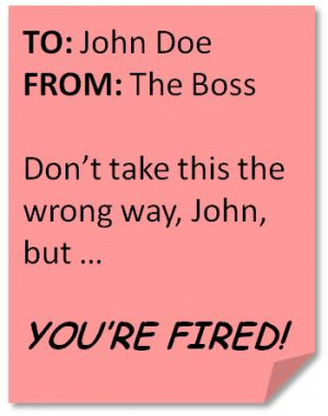 You're Fired