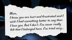 Grieving mother reads daughter's suicide note