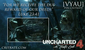 Uncharted 4: A Thief's End Bible Quote on Skeleton's Cage