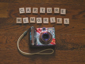 camera, memories, quote, vintage, words