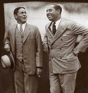 Bobby Jones (L) and Walter Hagen