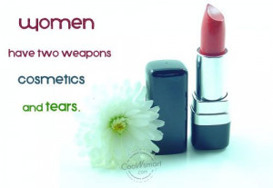 Images Quote: Women have two weapons – cosmetics and... 44