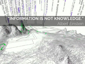 data is not information information is not knowledge knowledge is
