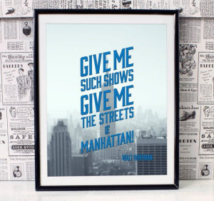 ... Walt Whitman Manhattan Quote Inspirational by 8RedFishCreative, $10.00